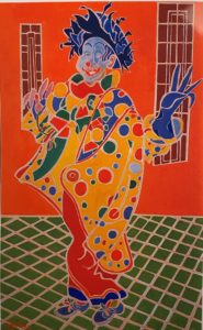 La clown de Maastricht Peinture de Henri LANDIER 2019 130x81 cm Prix : 19 000 €