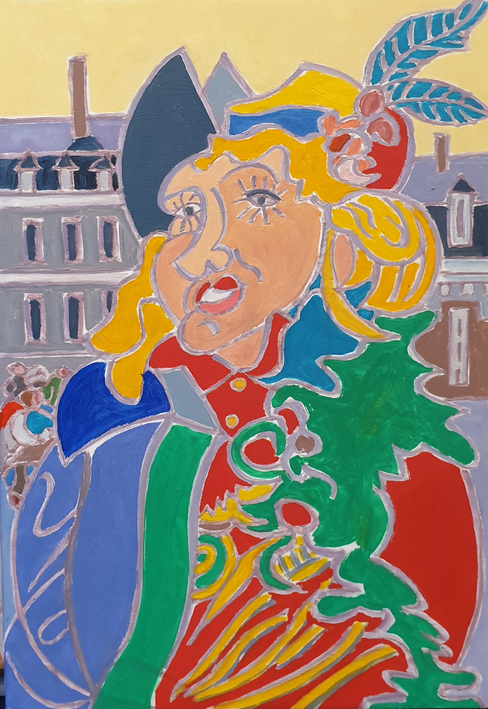 Jeanne de Maastricht Peinture de Henri LANDIER 2020 55x38 cm Prix : 5 800 €