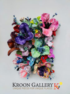 Flower Bonanza - by Stefan Gross - orange, lilac, mint - 65 x 90 x 40cm Kroon gallery